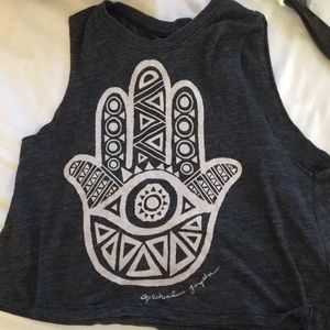 Spiritual gangster Hama crop top